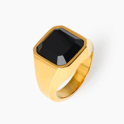 AV | Black No Mercy Ring (Gold)