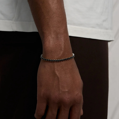 AV | Elite Green Tennis Bracelet (Silver)