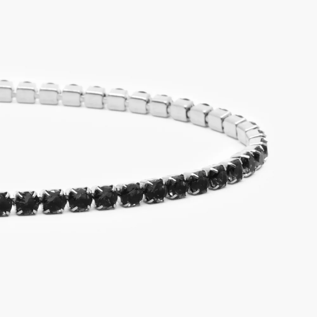 AV | Elite Green Tennis Bracelet (Silver)
