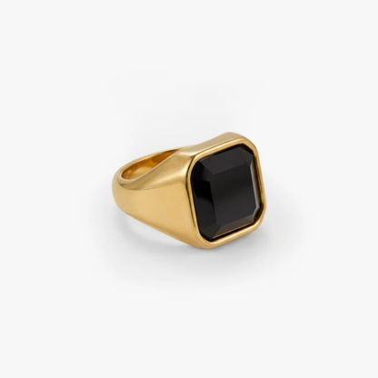 AV | Black No Mercy Ring (Gold)