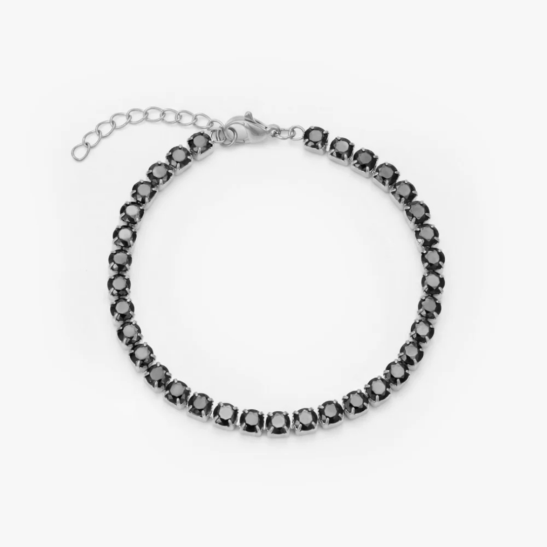 AV | Elite Green Tennis Bracelet (Silver)