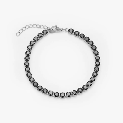AV | Elite Green Tennis Bracelet (Silver)