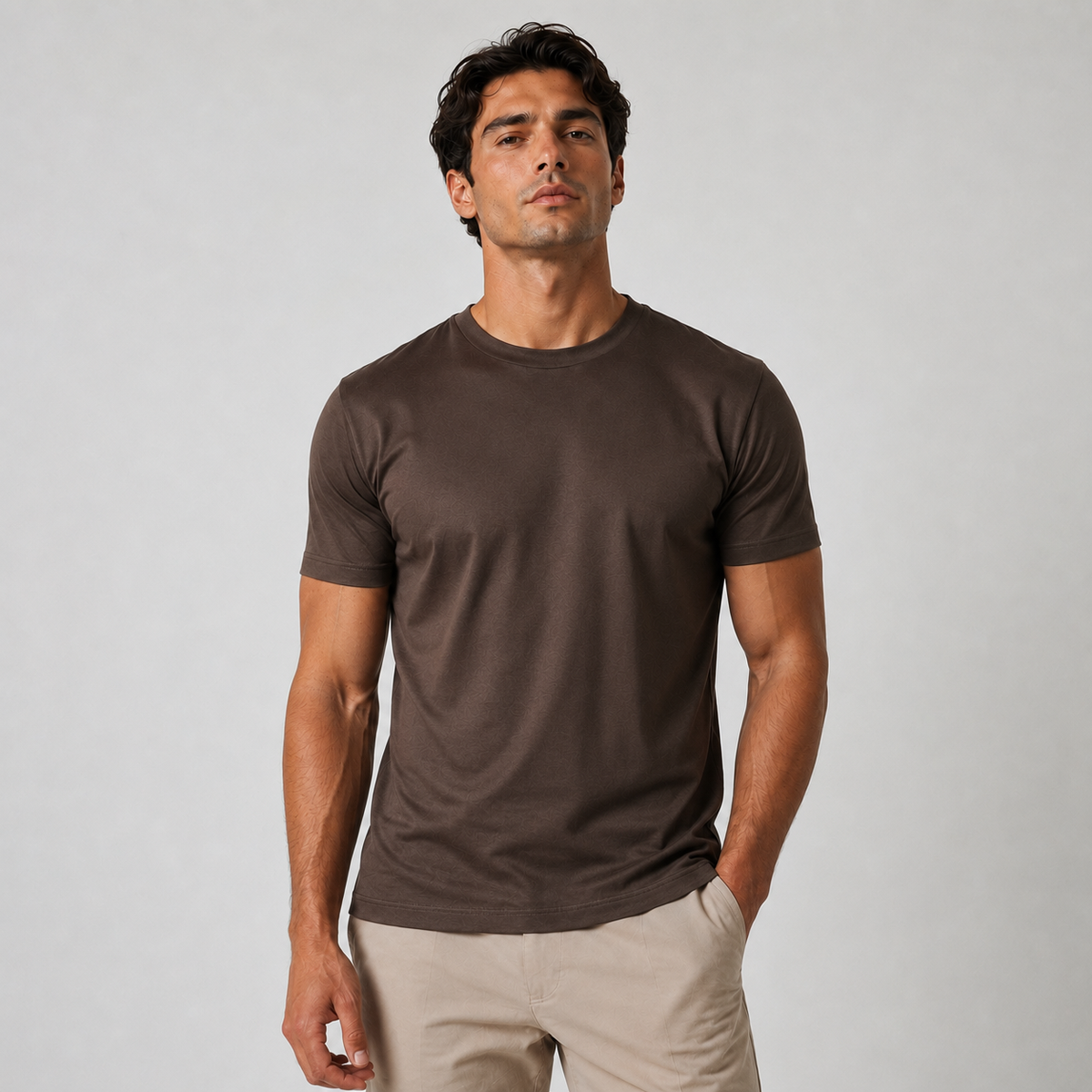 AV | Brown Mercerized T-shirt