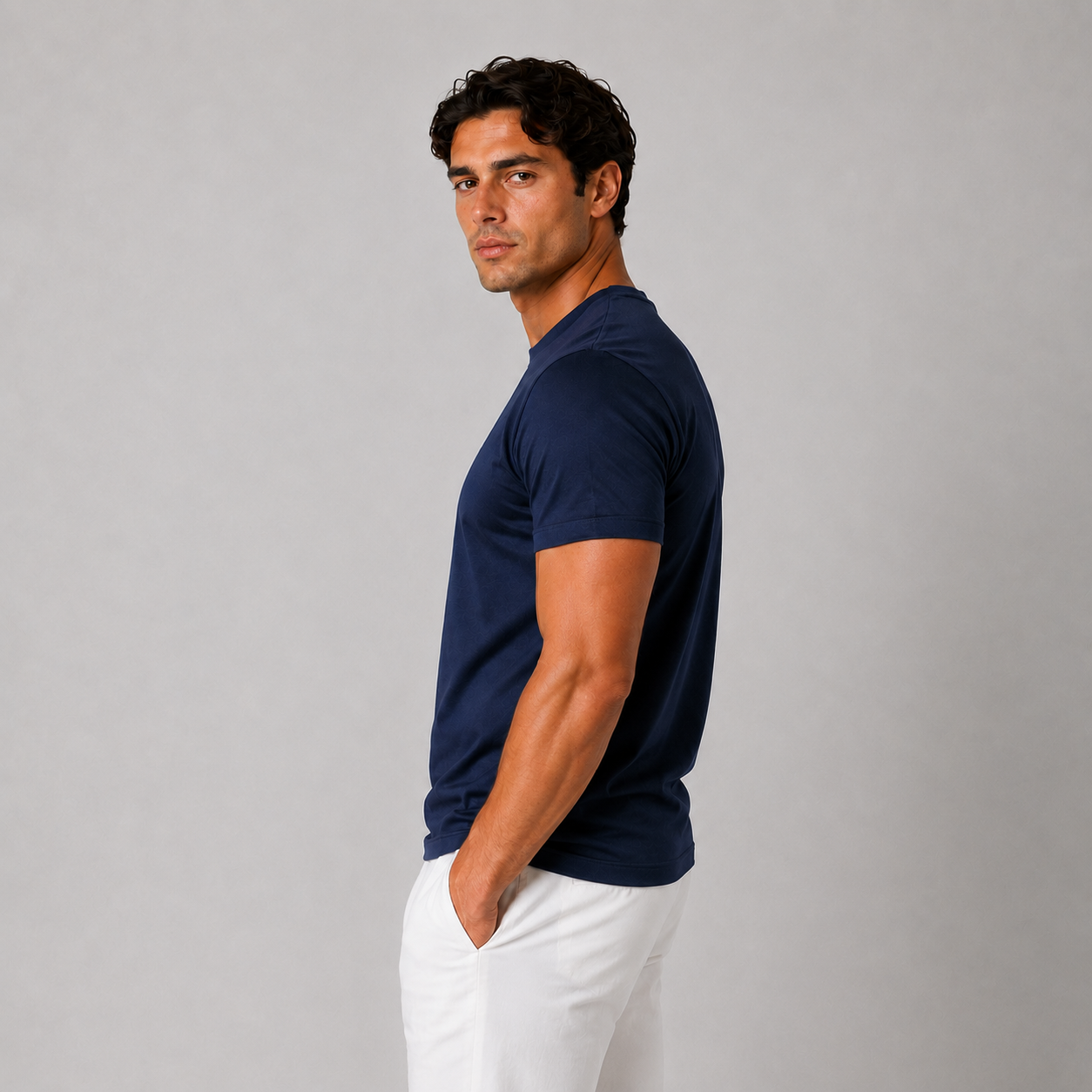 AV | Blue Mercerized T-shirt
