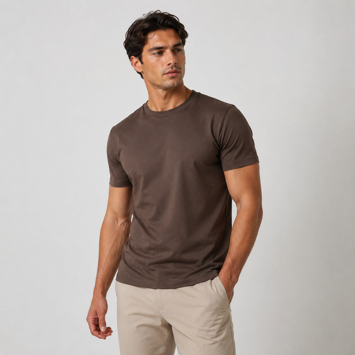 AV | Brown Mercerized T-shirt